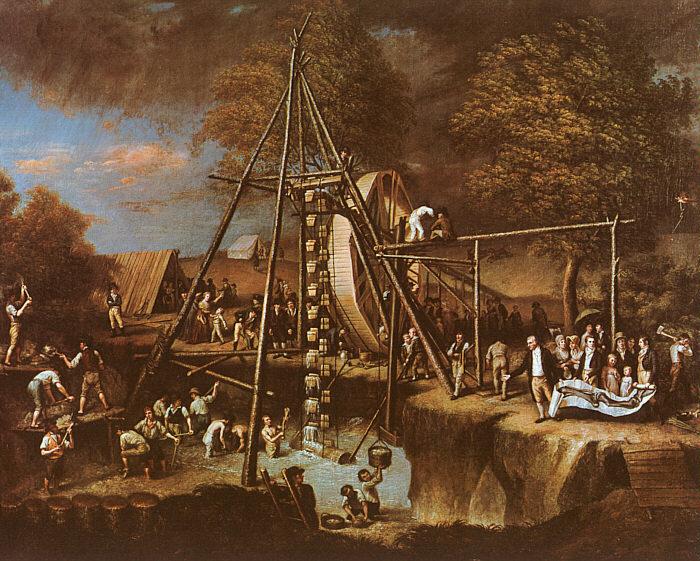 Charles Wilson Peale Disinterment of the Mastodon oil painting picture
